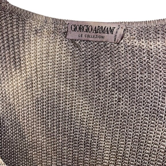 Giorgio Armani Le Collezioni silk HAND DYED One of A Kind ribbed sleevless top M - Picture 5 of 5